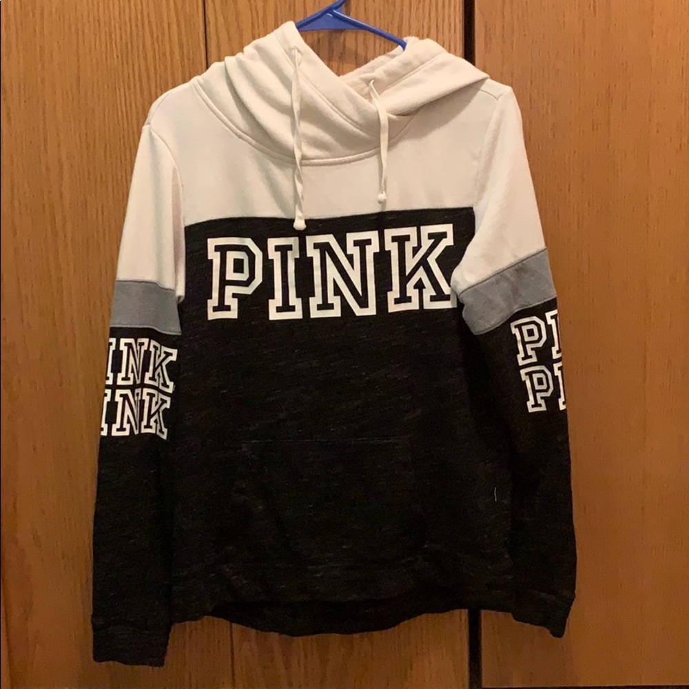PINK Cowl Neck Hoodie